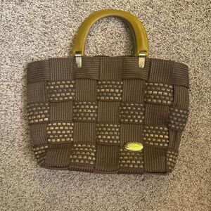 Vintage Alma Creazioni Woven Women's Brown Italian Bag